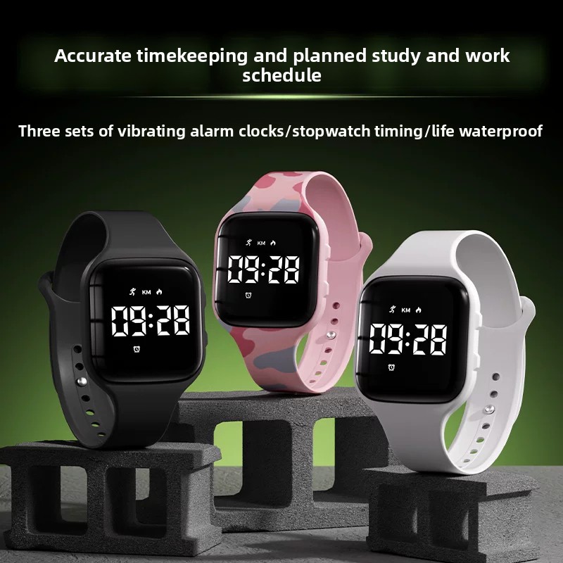 Smartwatch Watches For Kids - Kinderen LED Digitaal Stil Vibrerend Alarm